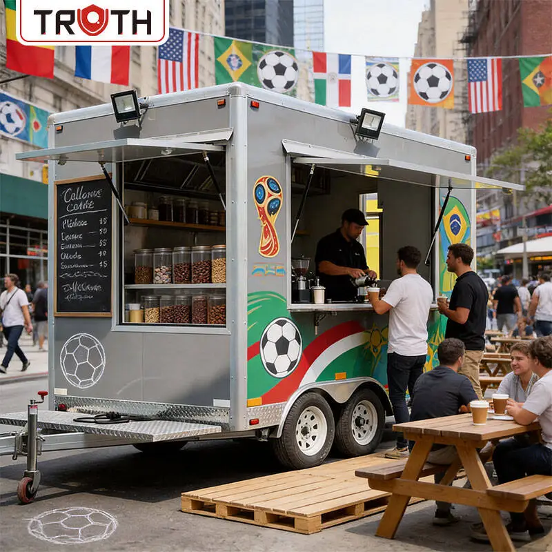 Coffee-Food-Trailer mit voll ausgestatteter Küche