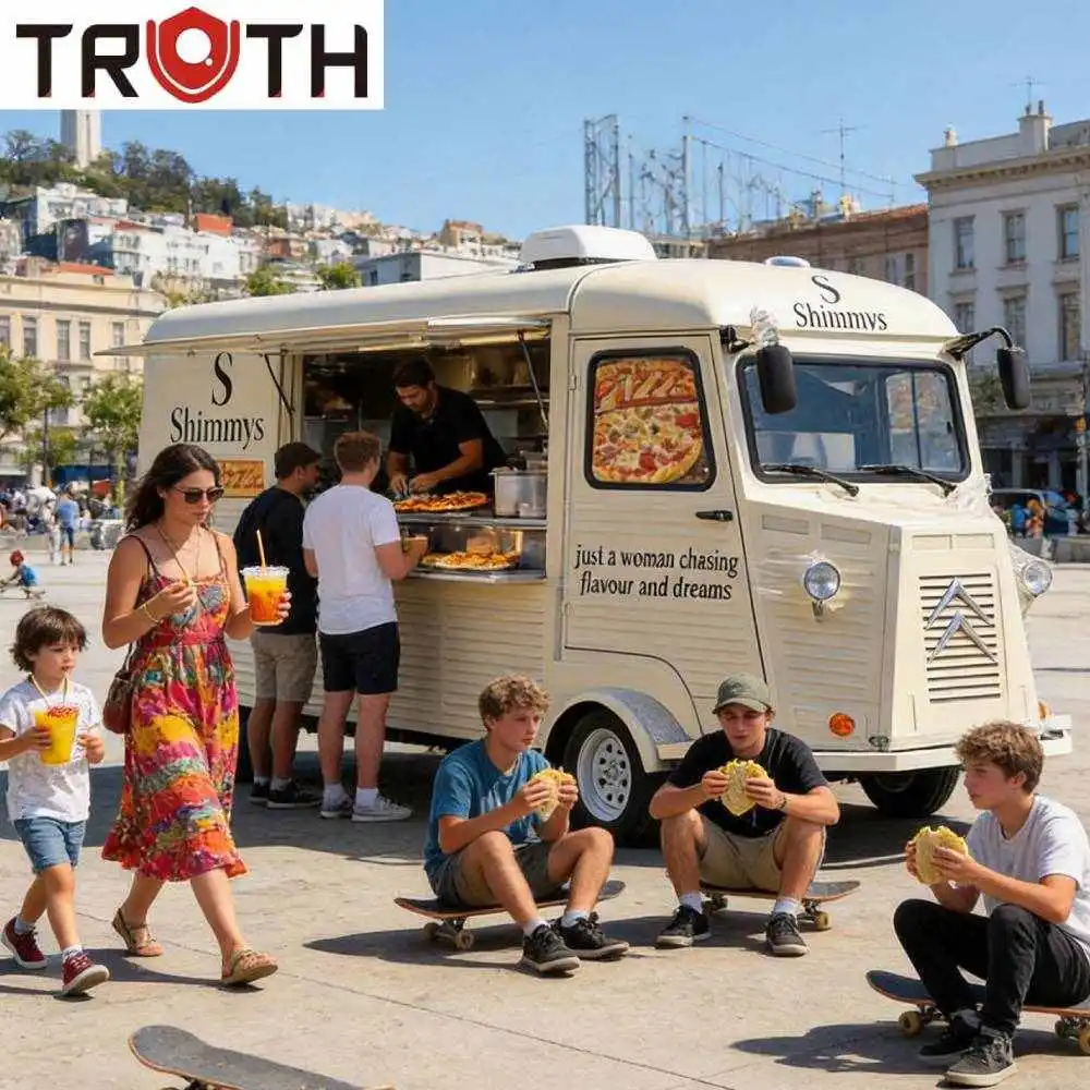Elektrischer Pizza-Fast-Food-Truck, voll ausgestattet