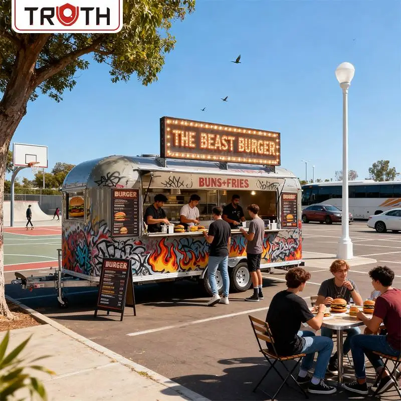 Lebensmittelverkaufswagen BBQ Restaurant Food Truck