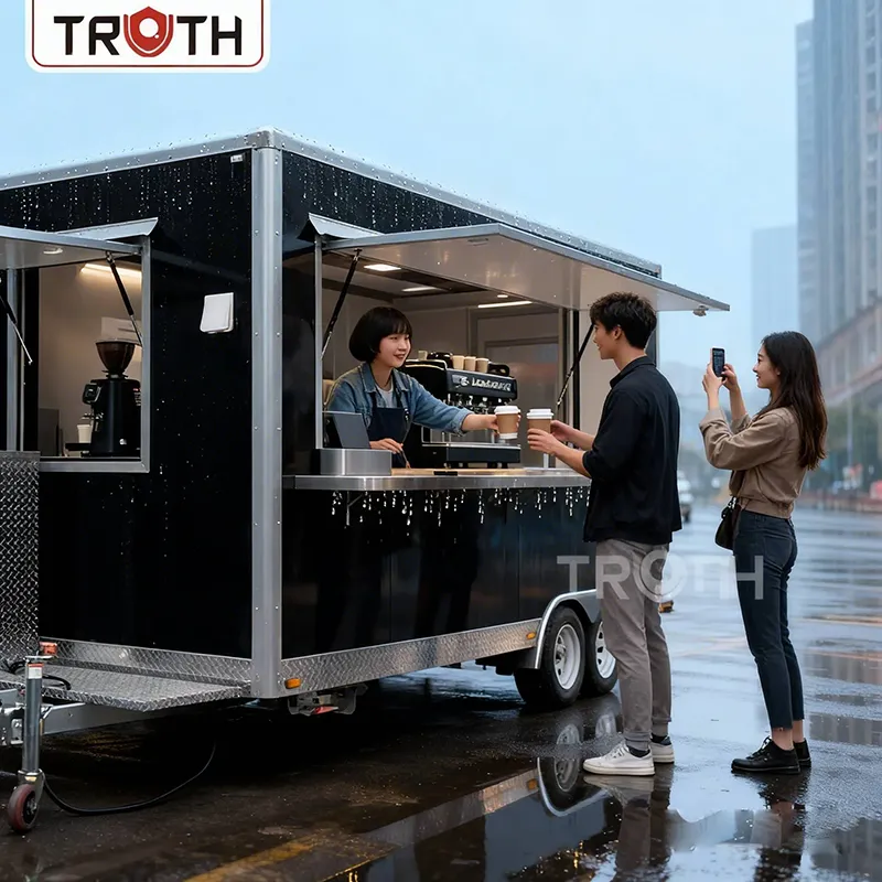Voll ausgestatteter Kaffee-Food-Truck
