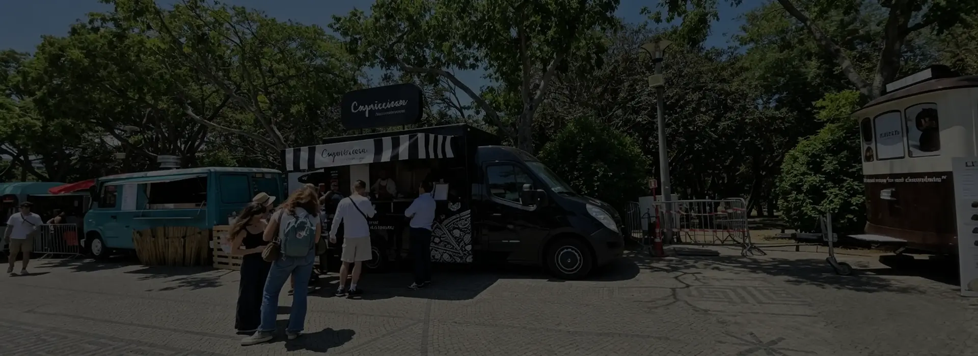 Mobile food trailer interior stainless steel kitchen