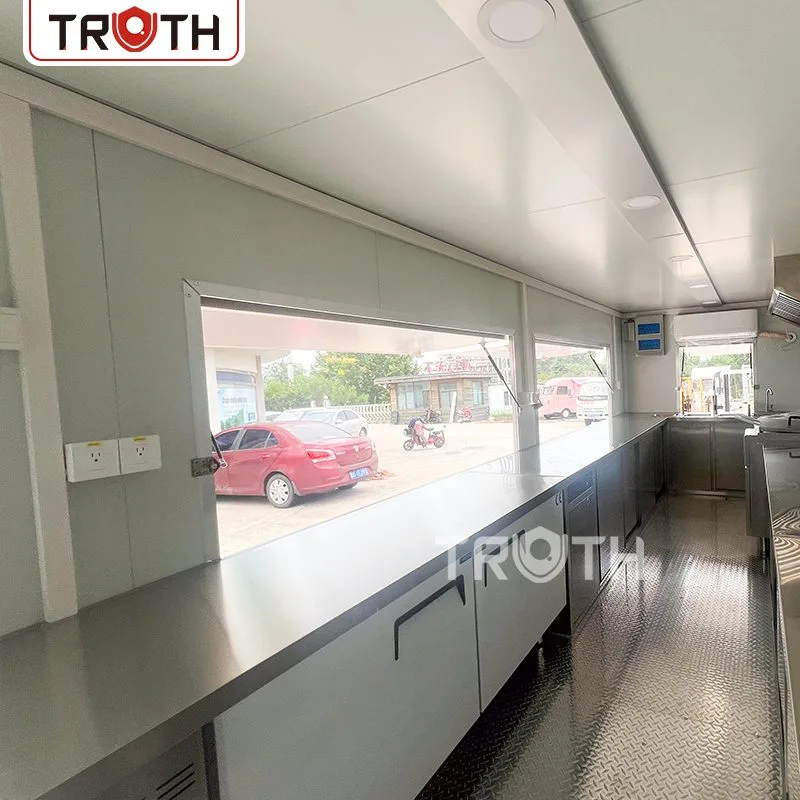 Square Food Trailer With Bathroom