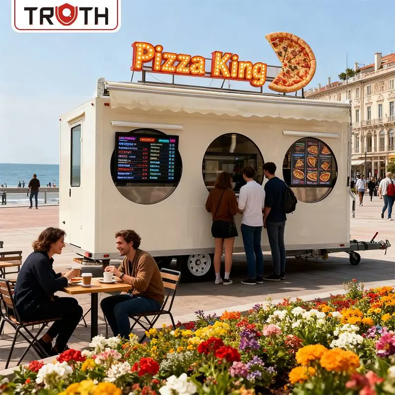 Pizza-Fast-Food-Truck mit voll ausgestatteter Küche
