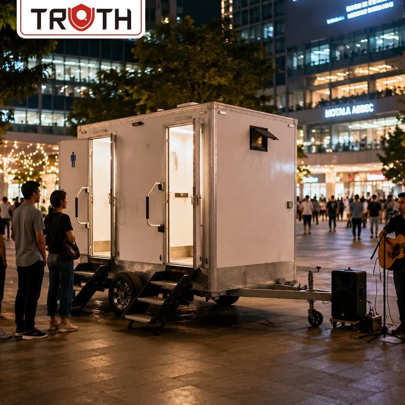 Tragbarer mobiler Toilettenanhänger für Waschräume
